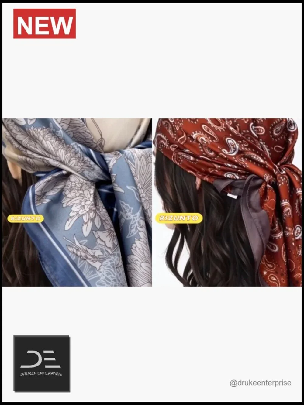 Satin Scarves for Women Square Silk Feeling Head Scarf Bandanas Neck Hair Wrap